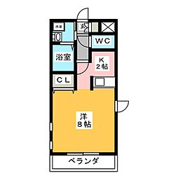 プレサンス新栄デコール 1Kの間取図画像