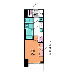 プレサンス上前津ディアシス 1Kの間取図画像