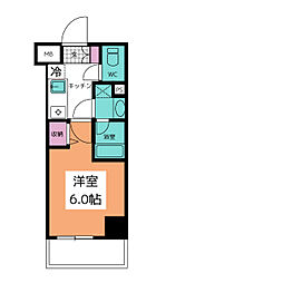 ディアレイシャス大須観音3 1Kの間取図画像