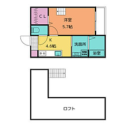 Sunlitgarden 1Kの間取図画像