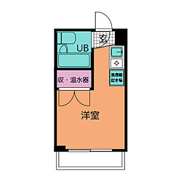 メゾンドール竹市 ワンルームの間取図画像