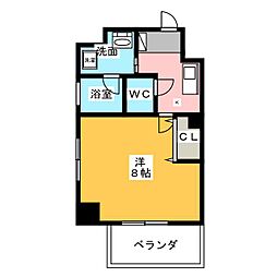 Foresta山西2 1Kの間取図画像