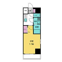 エスリード栄ル・クール 1Kの間取図画像