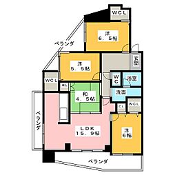 ベレーサ鶴舞公園 4LDKの間取図画像