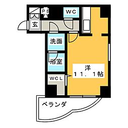 カノン大須 ワンルームの間取図画像