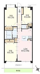 コスモ志木ロイヤルフォルム 3LDKの間取図画像