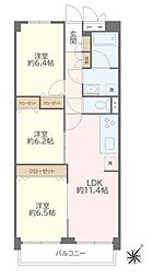 富士見ニューライフ 3LDKの間取図画像
