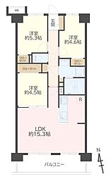 コスモ朝霞台 3LDKの間取図画像