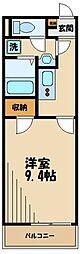レオネクスト新城 1Kの間取図画像