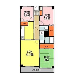 メゾンけやき平 3LDKの間取図画像