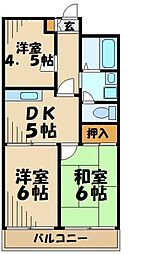 プチメゾンDEN 3DKの間取図画像