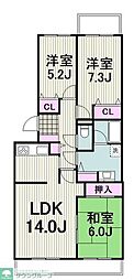 エスポワール松風台1番館 3LDKの間取図画像