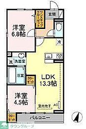 orangehouse 2LDKの間取図画像
