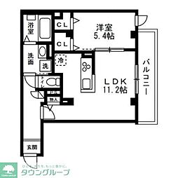 ディアコートあざみ野 1LDKの間取図画像