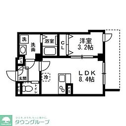 ディアコートあざみ野 1LDKの間取図画像