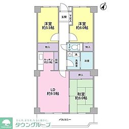 ジュノーヒル 3LDKの間取図画像