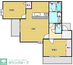 ヴィラコート青葉台 2LDKの間取図画像
