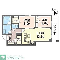 フォース アルカナ 2LDKの間取図画像