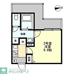 ベイルーム江田 1Kの間取図画像