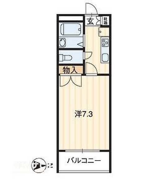 フィネス昭和町 402｜岡山県岡山市北区昭和町(賃貸マンション1K・4階・25.41㎡)の写真 その2