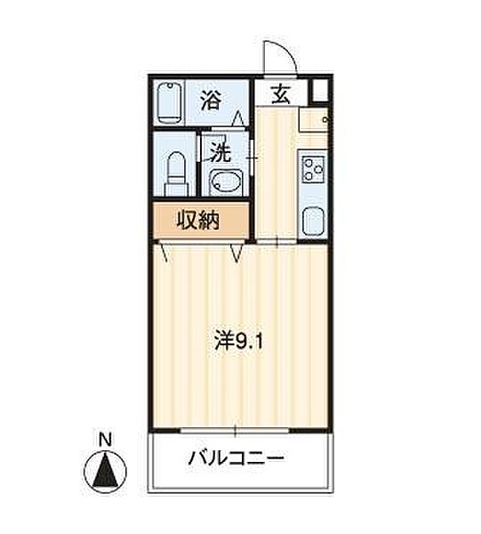 フィネスエトワール 106｜岡山県岡山市北区久米(賃貸マンション1K・1階・31.20㎡)の写真 その2