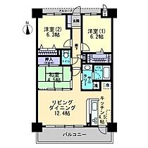 アルファスマート藤原 803 ｜ 岡山県岡山市中区藤原（賃貸マンション3LDK・8階・74.84㎡） その2