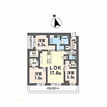 ＧｒｅｅｎＧａｒｄｅｎ東古松 203 ｜ 岡山県岡山市北区東古松南町（賃貸マンション3LDK・2階・87.50㎡） その2