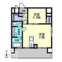 Vets U BLD 501 ｜ 岡山県岡山市北区国体町（賃貸マンション1LDK・5階・39.29㎡） その2