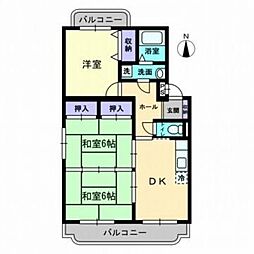 エスポワール 3DKの間取図画像