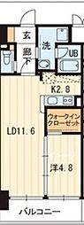 アルファレガロ西古松 1LDKの間取図画像