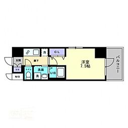 S-RESIDENCE表町 1Kの間取図画像