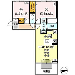 トリシア上中野 2LDKの間取図画像