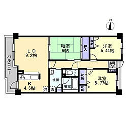 サーパス東古松通り 3LDKの間取図画像