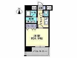 ハアラン高柳 1Kの間取図画像