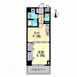 ハアラン表町 1DKの間取図画像