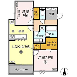 Nap 2LDKの間取図画像