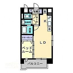 サニーコート 1LDKの間取図画像