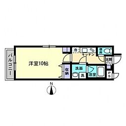 ARCSTAGE清輝本町 1Kの間取図画像