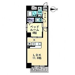 ウイング21中山下 1LDKの間取図画像