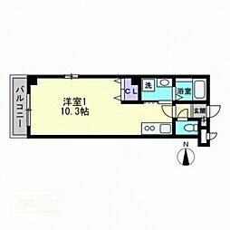 ベラジオ 1Kの間取図画像