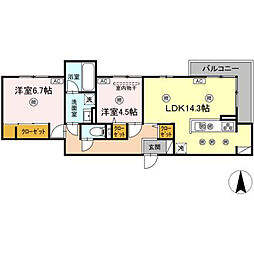 Nap 2LDKの間取図画像