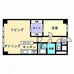 旭川スカイハイツ 1LDKの間取図画像