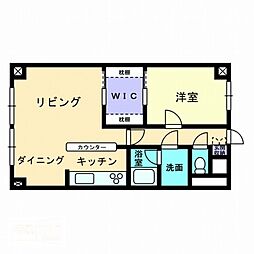 旭川スカイハイツ 2LDKの間取図画像