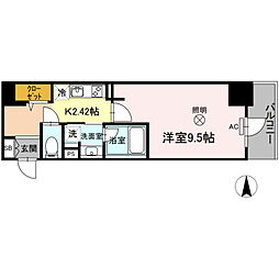 フェニックス 1Kの間取図画像