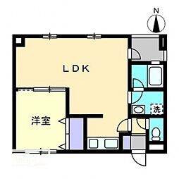 COURTCondohr 1LDKの間取図画像