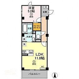VilleSoleil 1LDKの間取図画像