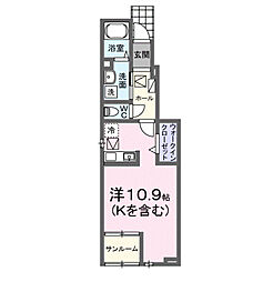 マーベラスK3 ワンルームの間取図画像