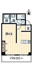 グランツ西古松2 ワンルームの間取図画像