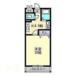 GLANZ.M 1Kの間取図画像