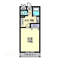 GLANZ.M 1Kの間取図画像